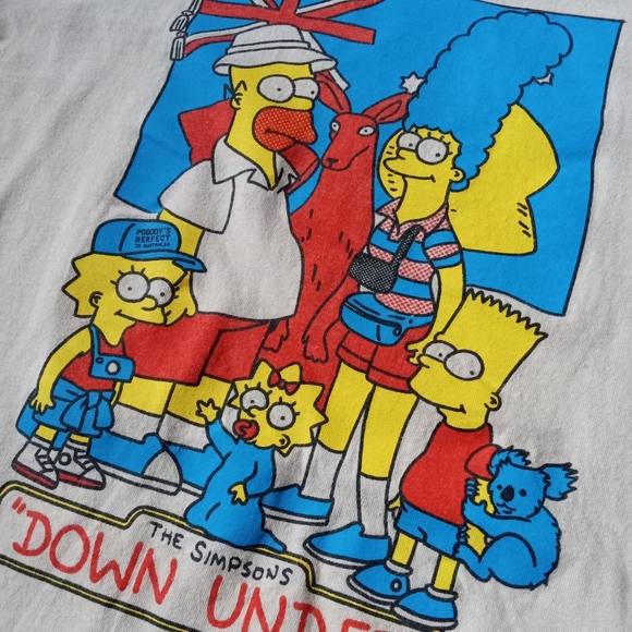 Simpsons Australian Journey T-shirt printed on a Gildan - Picture 3 of 5